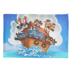 Noah Ark cartoon pillowcase for kids room