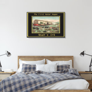 Noah Ark Genesis 6 Animals Waiting Canvas Print