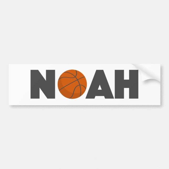 Noah Basketball Bumper Sticker (Front)
