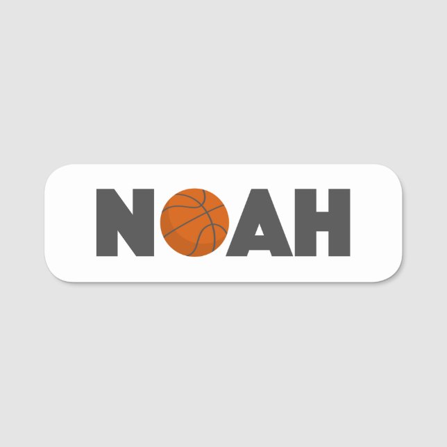 Noah Basketball Name Tag (Front)