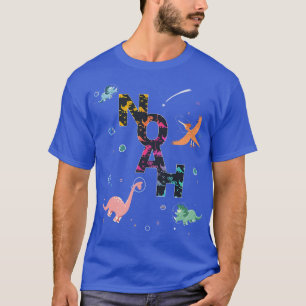 Noah Cool Boys Name with cute Astronaut Space Din T-Shirt