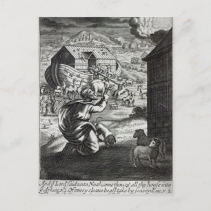 Noah entreth the Ark Postcard