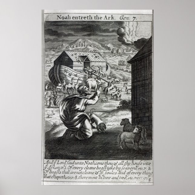 Noah entreth the Ark Poster (Front)