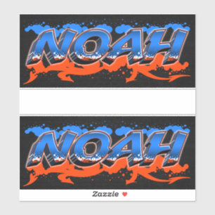 Noah First Name Graffiti Sticker