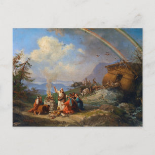 Noah gives Thanks for Deliverance (1901) Postcard
