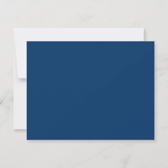 Noah Jack Bar Mitzvah Reception Navy Blue Invitation (Front)