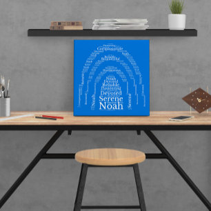 Noah Name Cloud Customisable Poster