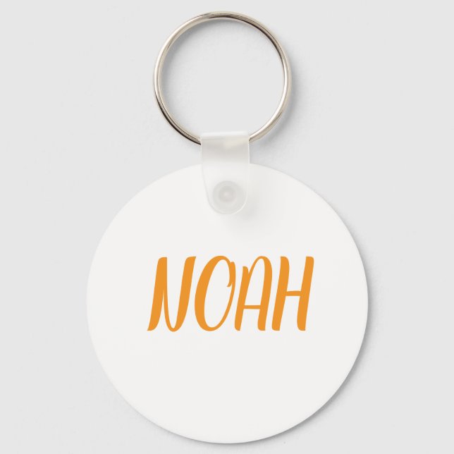 Noah name Metal ring keychain (Back)