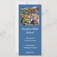 NOAH PAINTING: VACATION BIBLE SCHOOL INVITATION
