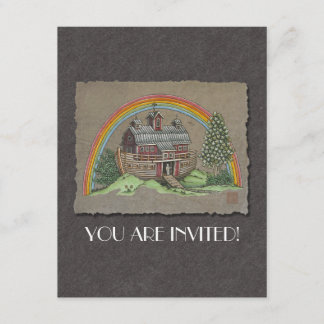 Noah’s Ark Barn Invitation