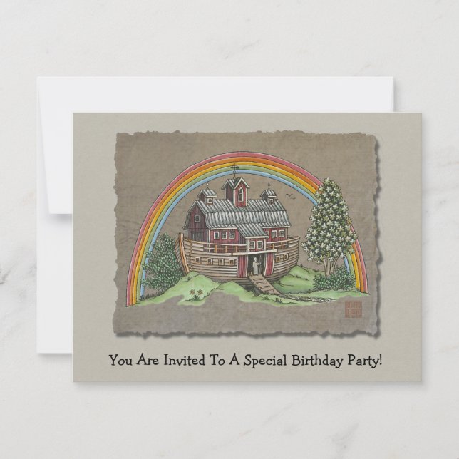 Noah’s Ark Barn Invitation (Front)