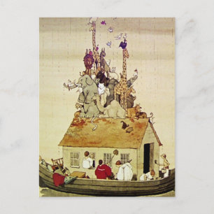 “Noah’s Ark” by W Heath Robinson Postcard