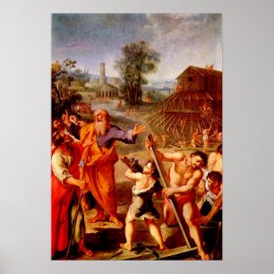 Noah’s construction of the ark poster