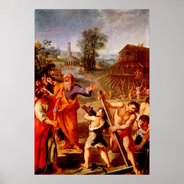 Noah’s construction of the ark poster (Front)