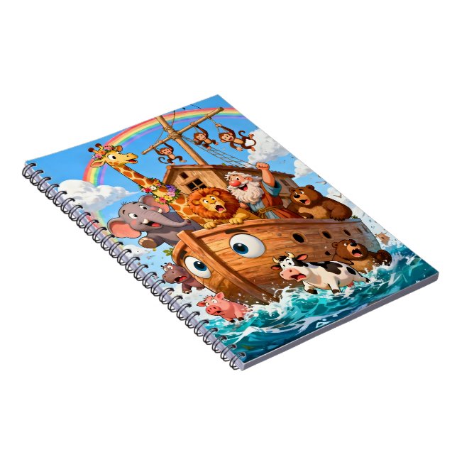 Noah’s Great Ark Adventure-Cute Animals & Rainbow Notebook (Right Side)