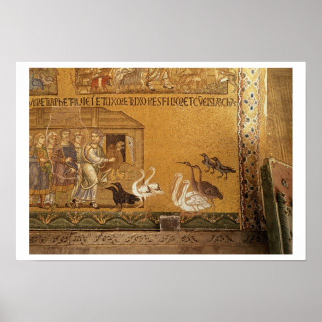 Noah taking the Animals into the Ark, mosaic in th Poster (Front)