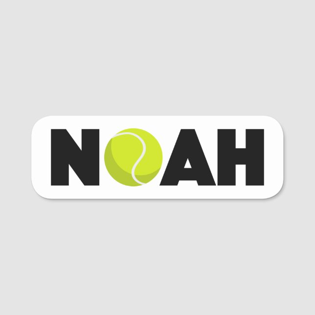 Noah Tennis Name Tag (Front)