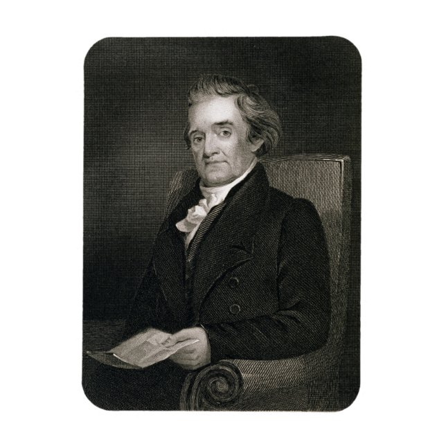 Noah Webster (1758-1843) engraved by Frederick W. Magnet (Vertical)
