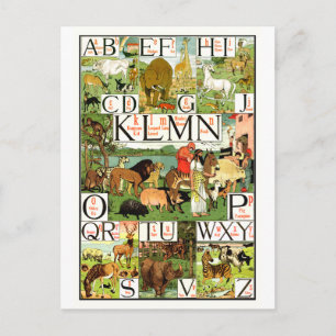 Noah's ABC Alphabet Chart in English for teachers Postcard