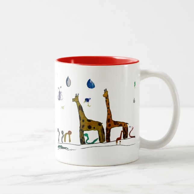 Noah's Animals Two-Tone Coffee Mug (Right)