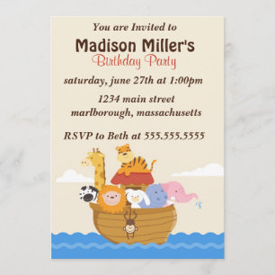Noah's Arc Birthday Invite