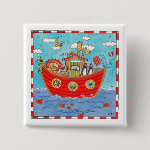 Noah's Ark  15 Cm Square Badge