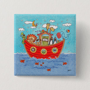 Noah's Ark  15 Cm Square Badge
