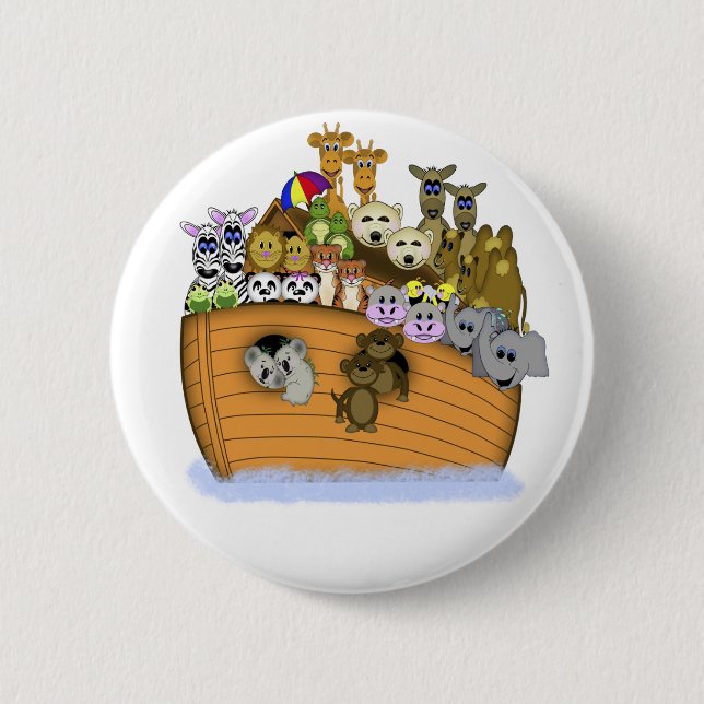 Noah's Ark 6 Cm Round Badge (Front)