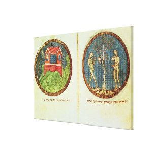Noah's Ark and Adam and Eve Canvas Print