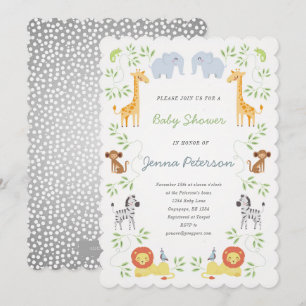 Noah's Ark Animals Baby Shower Invitation