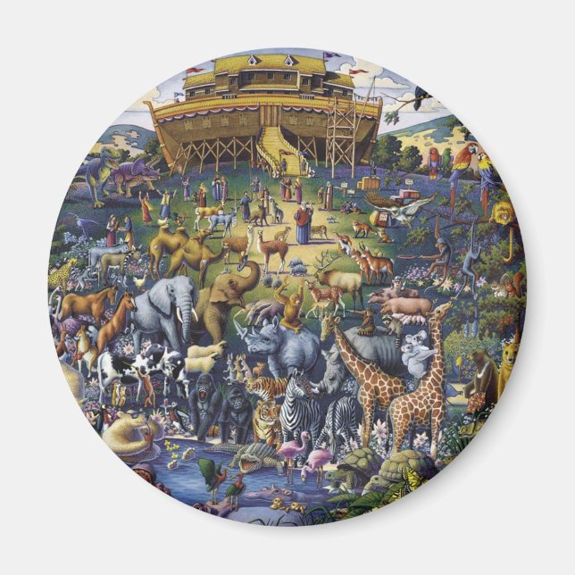 Noahs Ark Animals Magnet (Front)