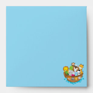 Noah's Ark   Baby Animals   Square Invitation Envelope