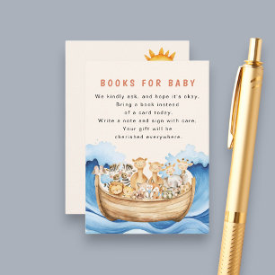 Noah's Ark Baby Shower Books for Baby Enclosure Card