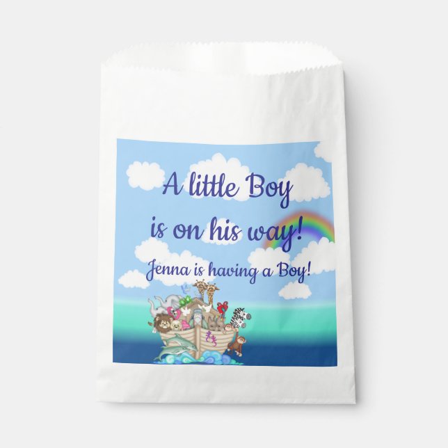 Noah's Ark Baby Shower Favour Favour Bags (Front)