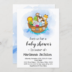 Noah's Ark Baby Shower Invitation