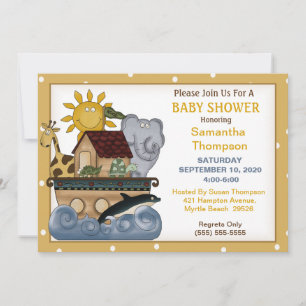 Noah's Ark Baby Shower Invitation