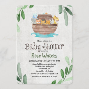 Noah's Ark Baby Shower Invitation