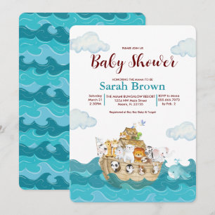 Noah's Ark Baby Shower invitation
