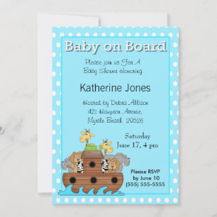Noah's Ark Baby Shower Invitation
