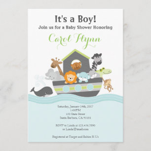 Noah's Ark Baby Shower Invitation