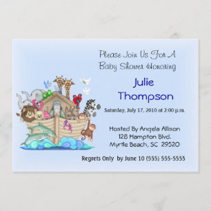 Noah's Ark Baby Shower Invitation