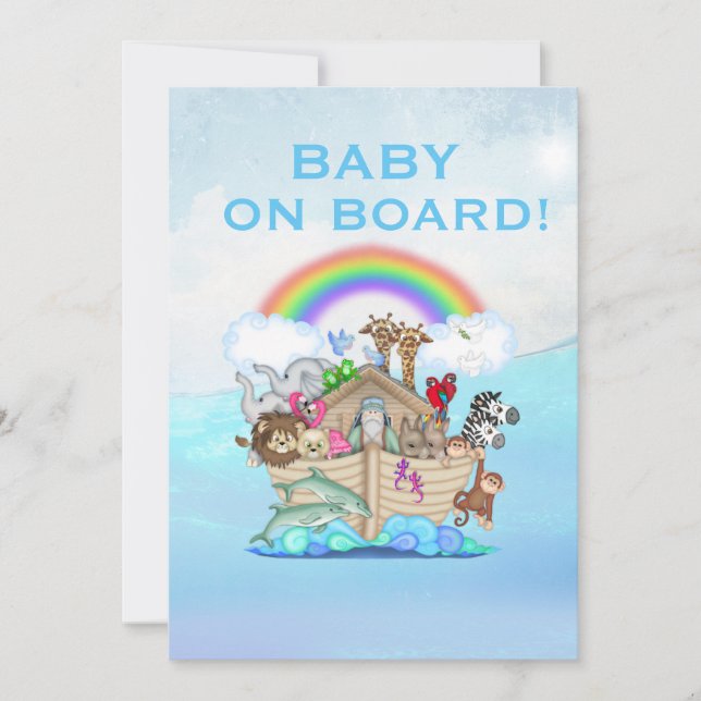 Noah's Ark Baby Shower Invitation (Front)