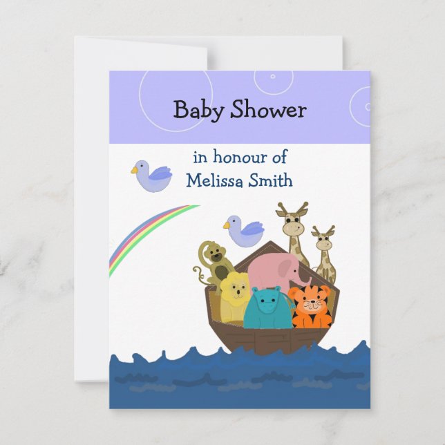 Noah's Ark Baby Shower Invitation (Front)