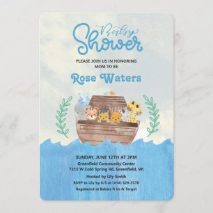 Noah's Ark Baby Shower Invitation
