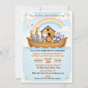 Noah's Ark Baby Shower Invitation