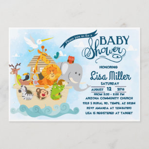 noah's ark - Baby shower Invitation