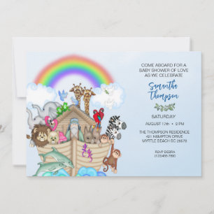 Noah's Ark Baby Shower Invitation