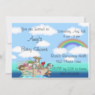 NOAH'S ARK Baby Shower Invitations Announcement