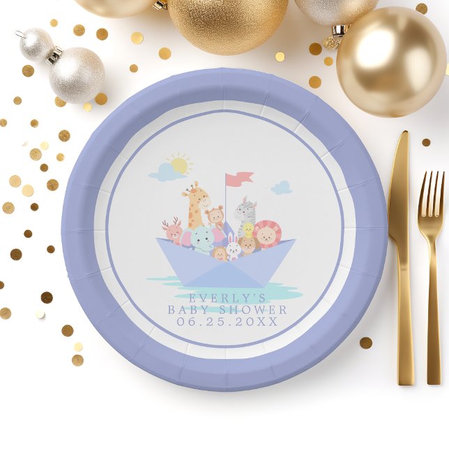 Noah's Ark Baby Shower Paper Plate (Creator Uploaded)