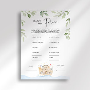 Noah's Ark Baby Shower Price Game Invitation